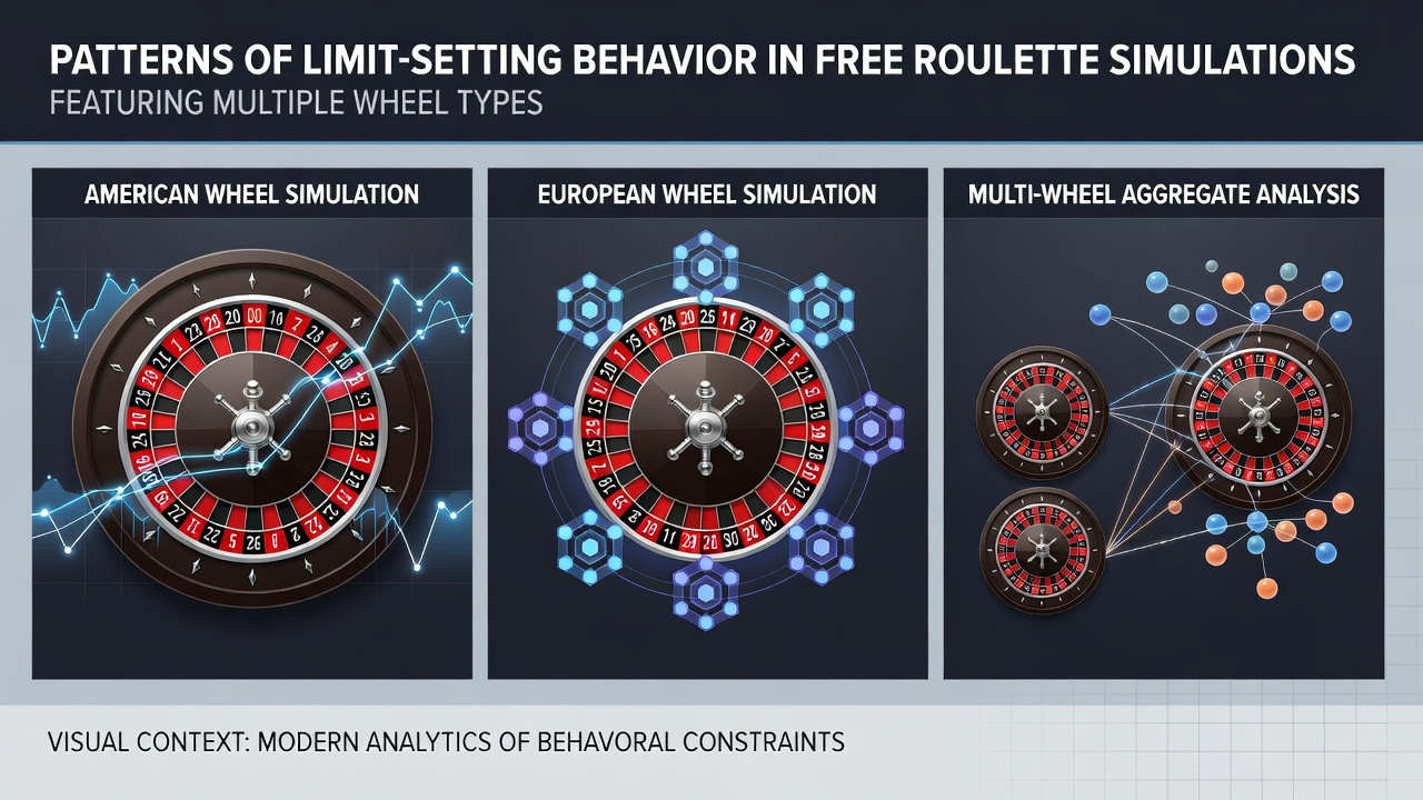 Grafische Darstellung von Limitanpassungen bei verschiedenen Roulette-Radtypen in freien Simulationen