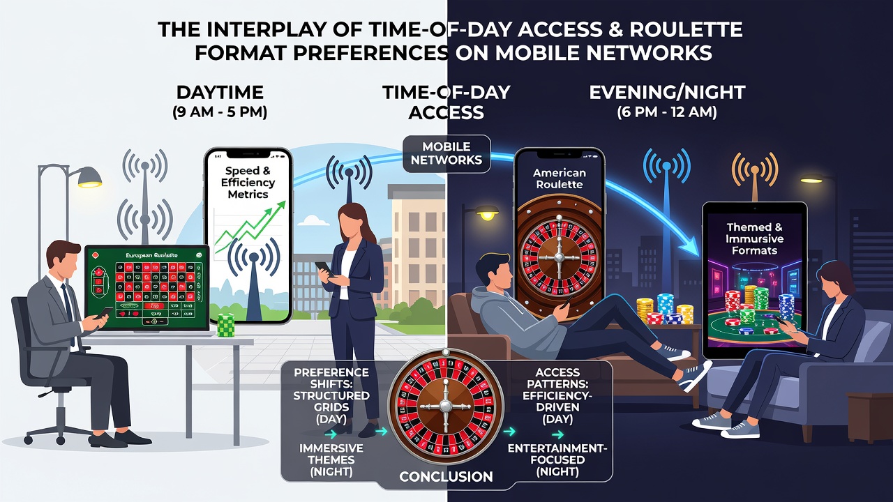 Analyse von Roulette-Formatpräferenzen über verschiedene Tageszeiten auf mobilen Geräten